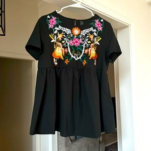 Super cute maternity peplum top